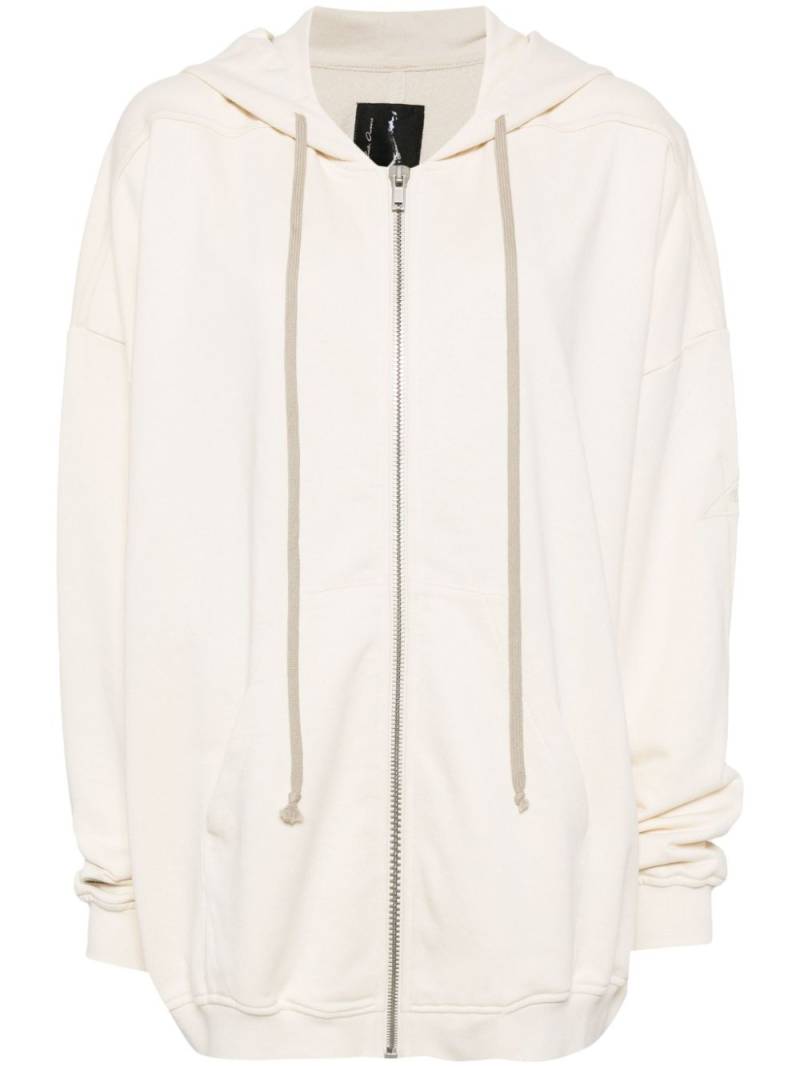 Rick Owens drawstring-hood cotton jacket - White von Rick Owens