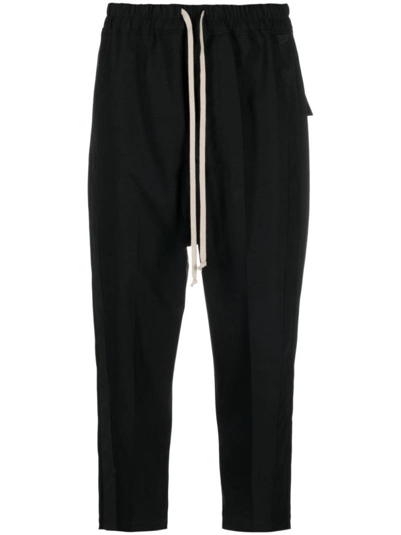 Rick Owens drawstring-waistband tapered track pants - Black von Rick Owens