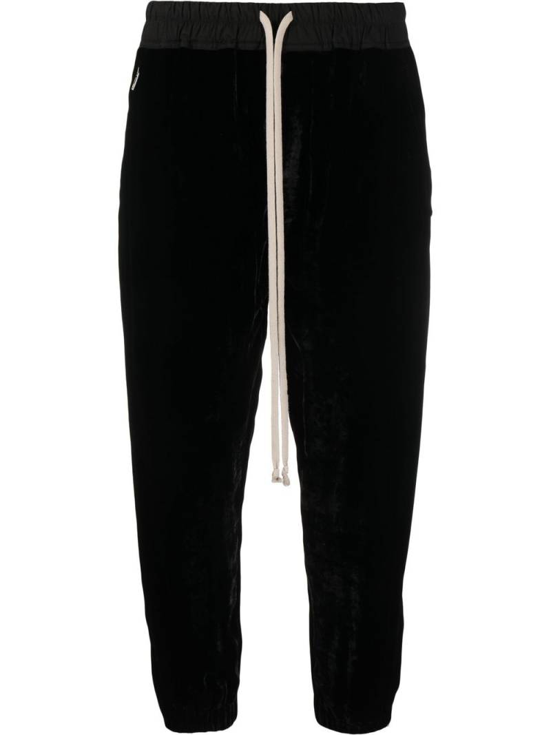 Rick Owens drop-crotch cropped track pants - Black von Rick Owens