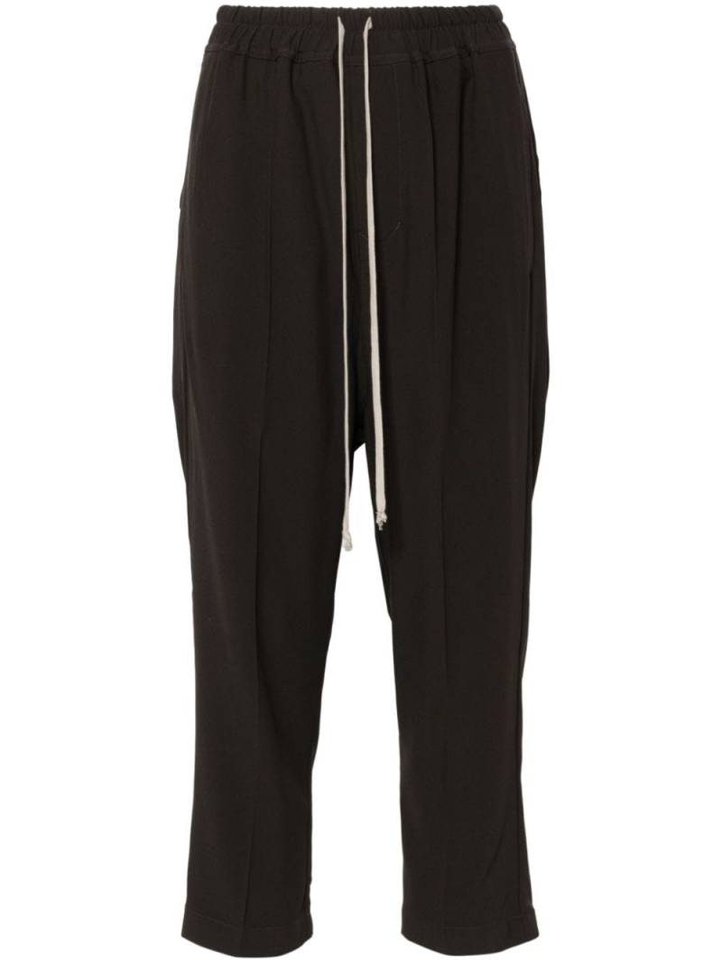 Rick Owens drop-crotch cropped trousers - Grey von Rick Owens