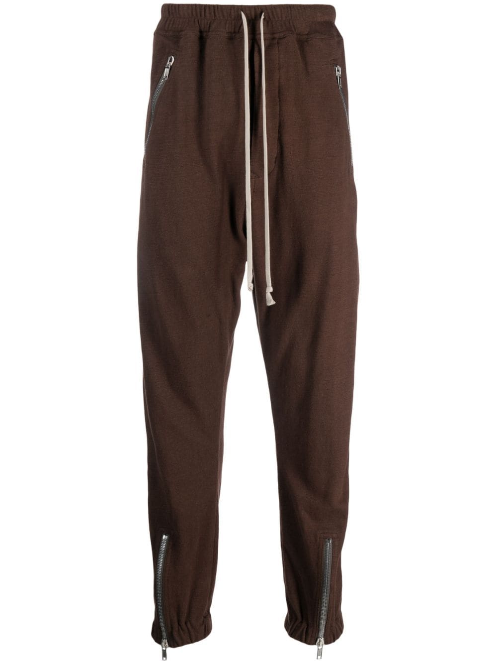 Rick Owens drop-crotch drawstring tapered trousers - Brown von Rick Owens