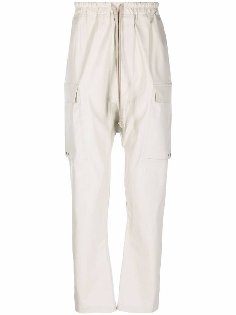 Rick Owens drop-crotch organic cotton trousers - Neutrals von Rick Owens