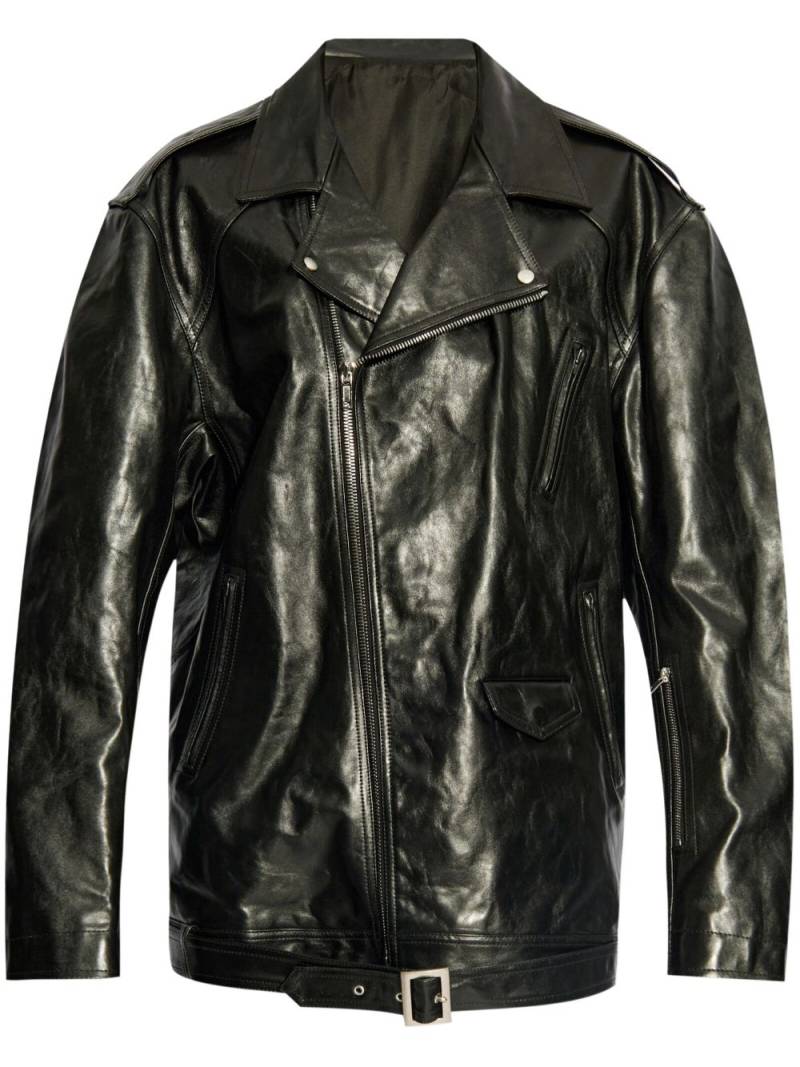 Rick Owens elongated biker jacket - Black von Rick Owens