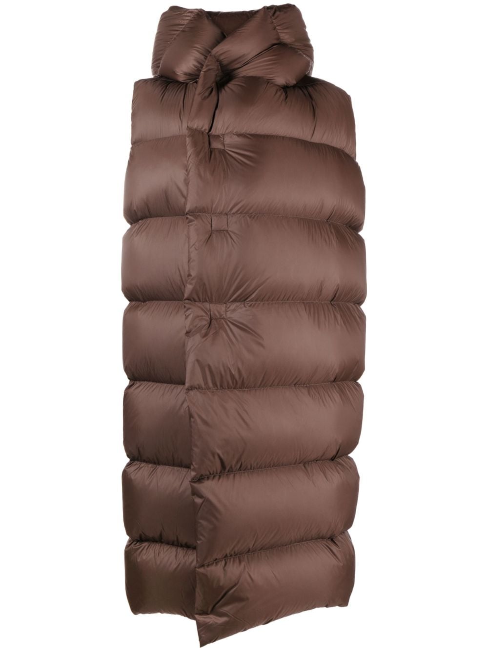 Rick Owens quilted hooded gilet - Brown von Rick Owens