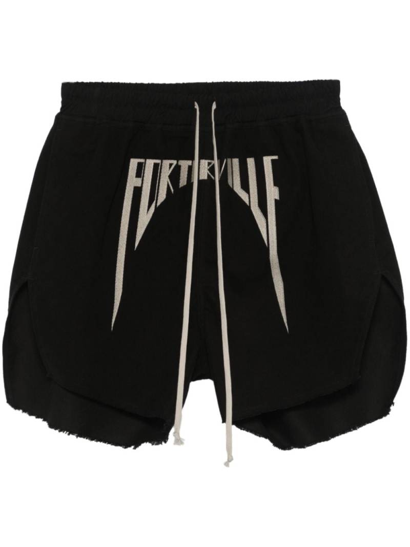 Rick Owens embroidered shorts - Black von Rick Owens