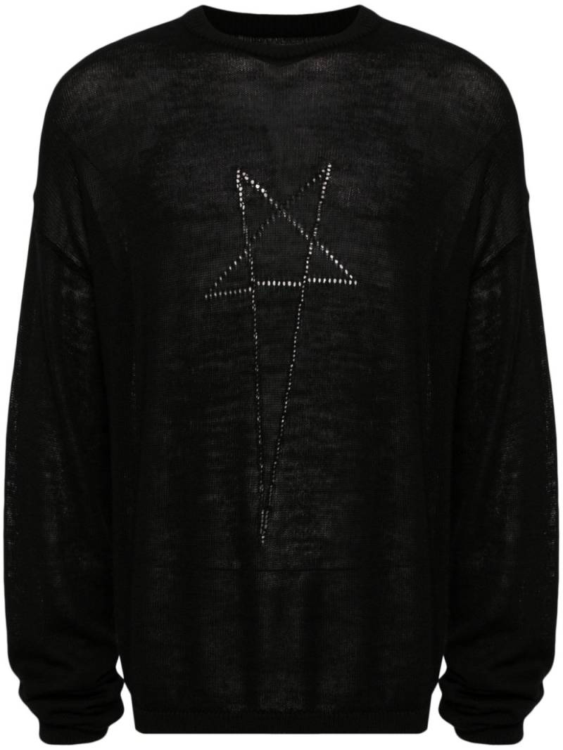 Rick Owens fine-knit wool jumper - Black von Rick Owens