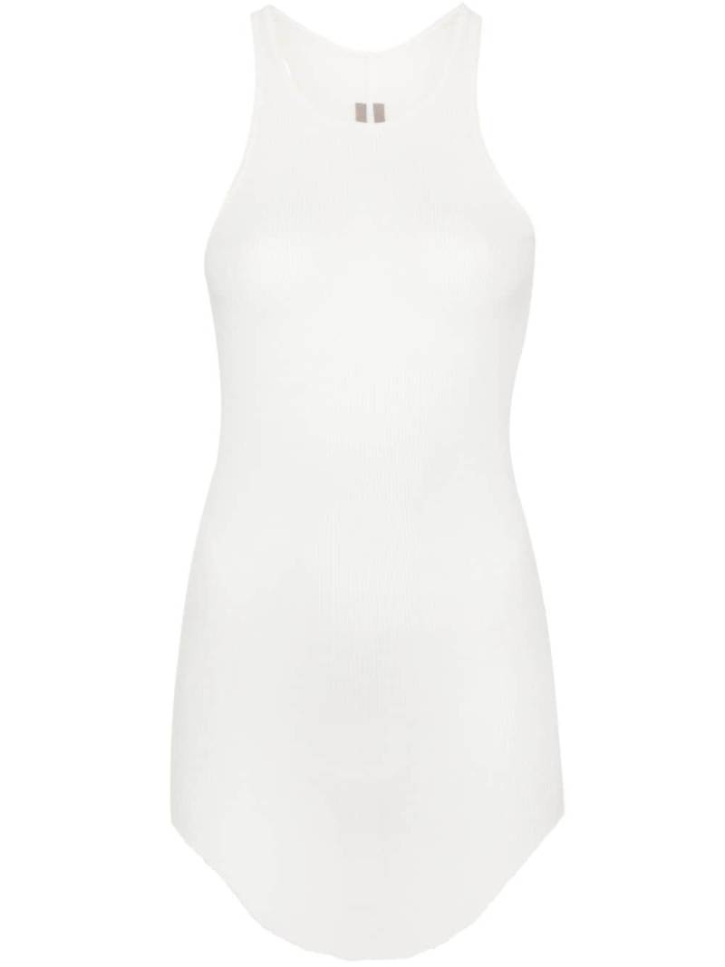 Rick Owens fine-ribbed tank top - White von Rick Owens