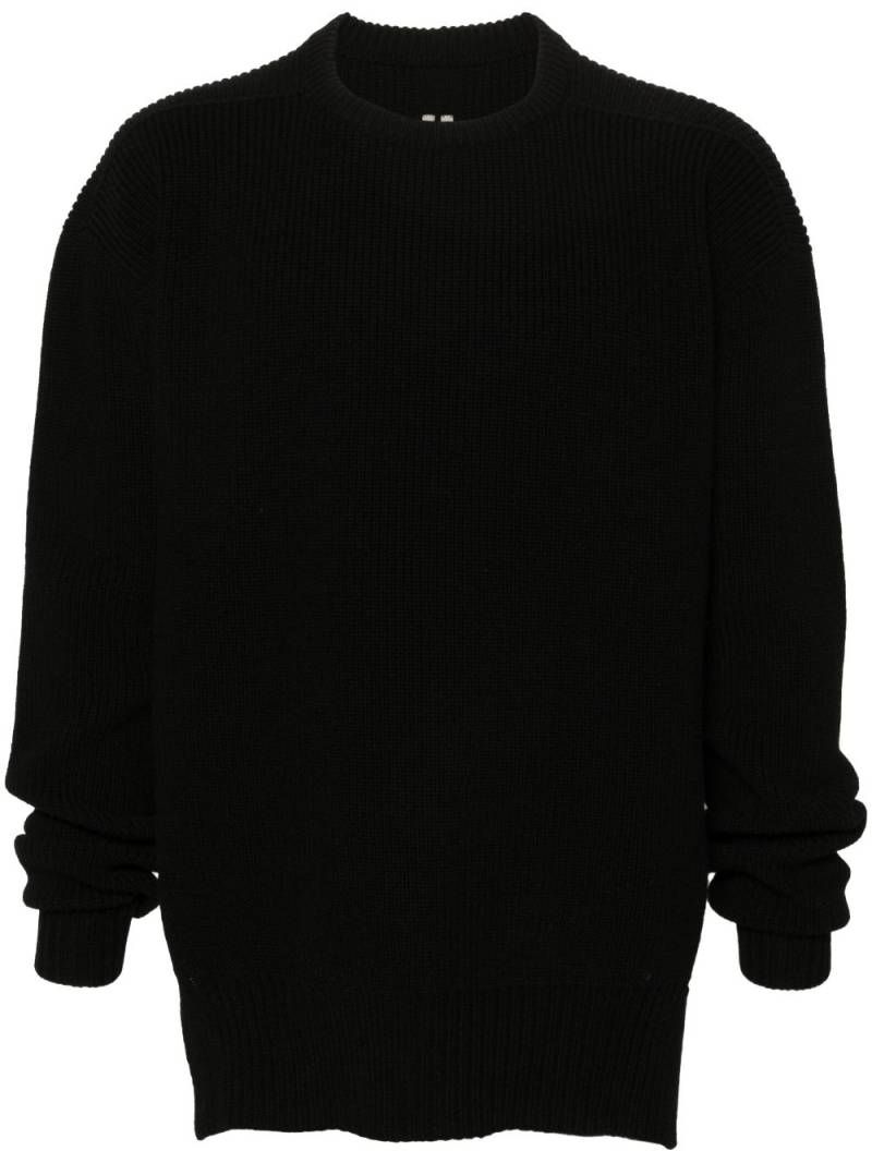 Rick Owens fisherman-knit virgin-wool jumper - Black von Rick Owens