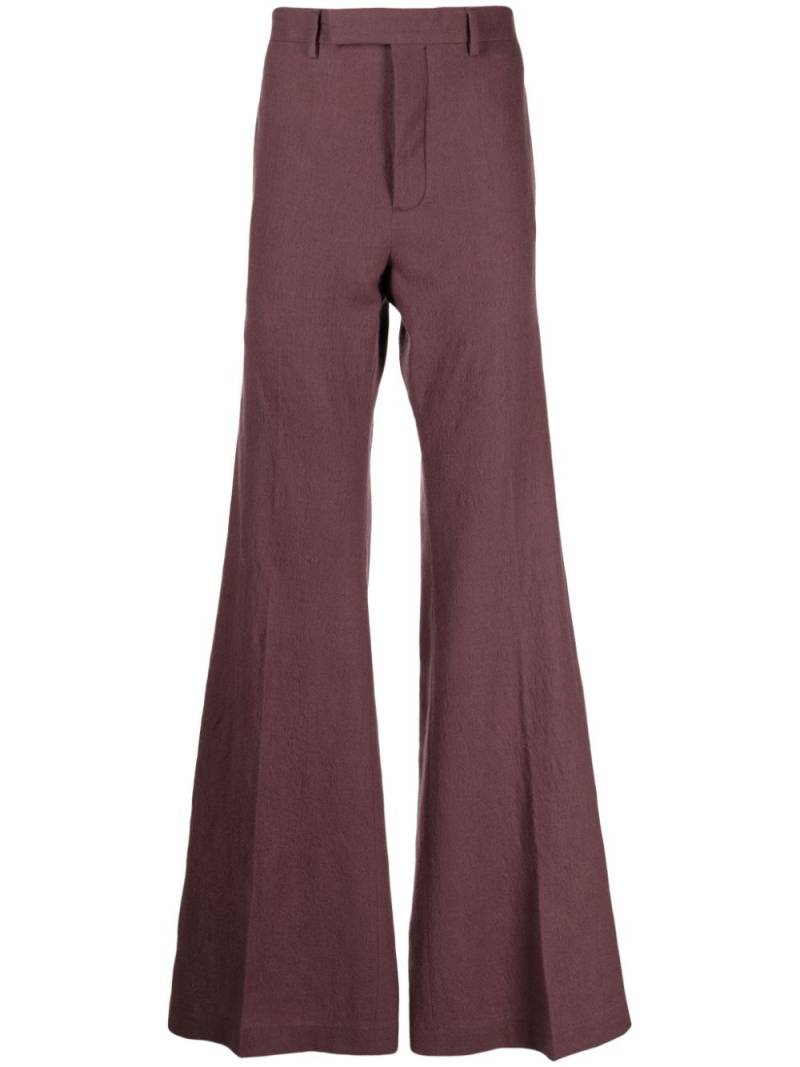 Rick Owens flared wool trousers - Purple von Rick Owens