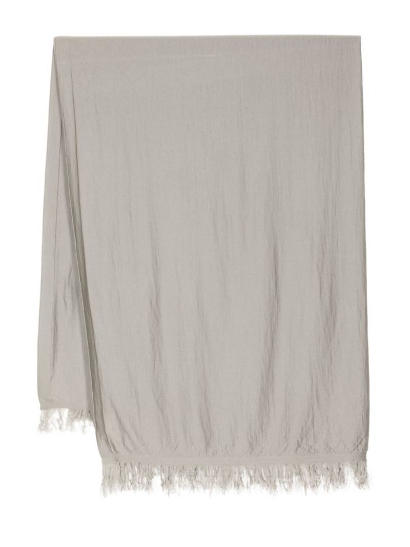 Rick Owens fringed cashmere scarf - Grey von Rick Owens