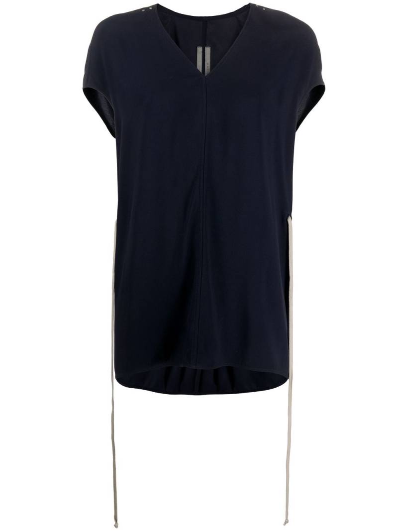 Rick Owens gathered waist tunic - Blue von Rick Owens