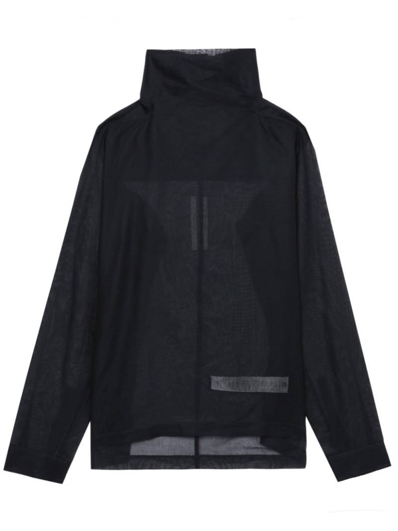 Rick Owens high-neck cotton jacket - Black von Rick Owens