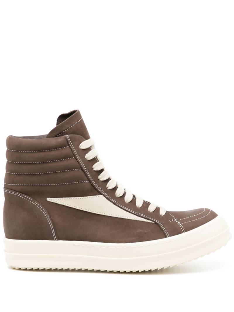 Rick Owens high-top leather sneakers - Brown von Rick Owens