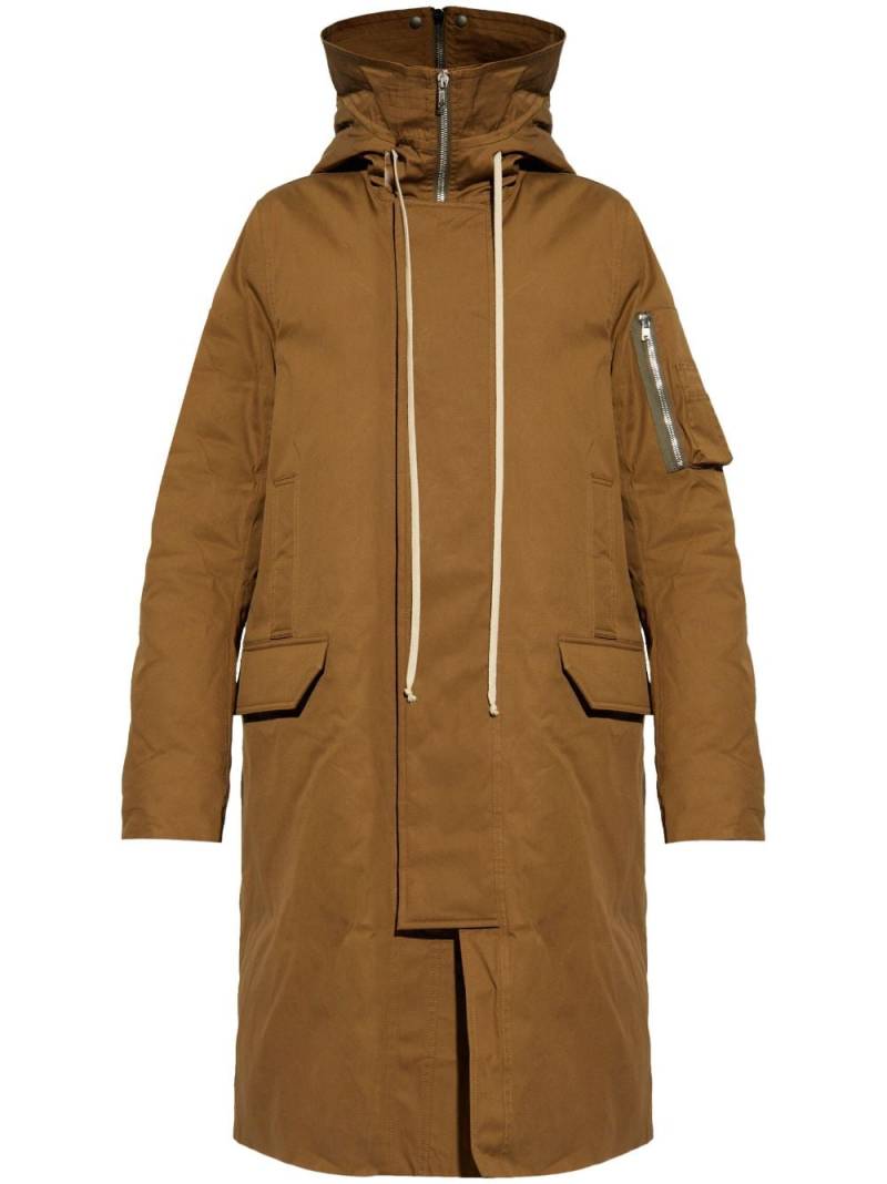 Rick Owens hooded padded coat - Brown von Rick Owens