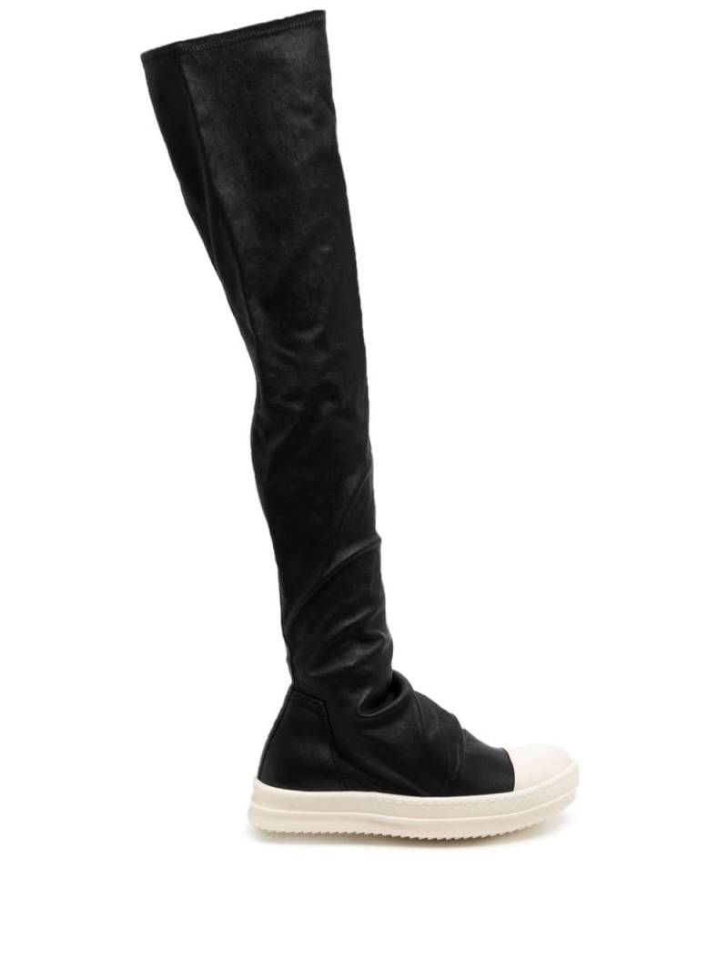 Rick Owens knee-high sneaker boots - Black von Rick Owens