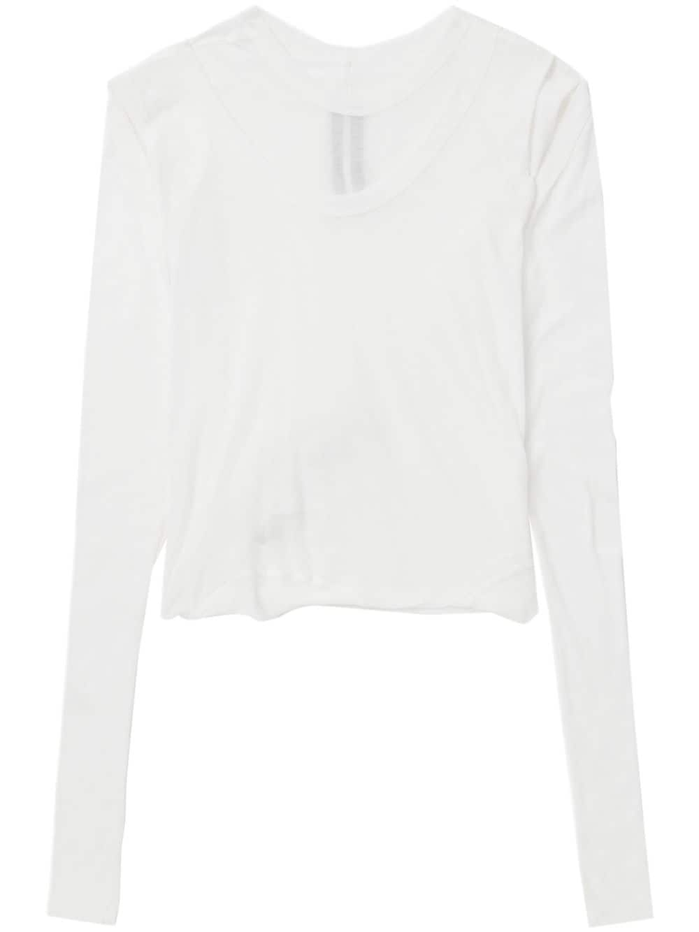 Rick Owens layered cotton T-shirt - White von Rick Owens