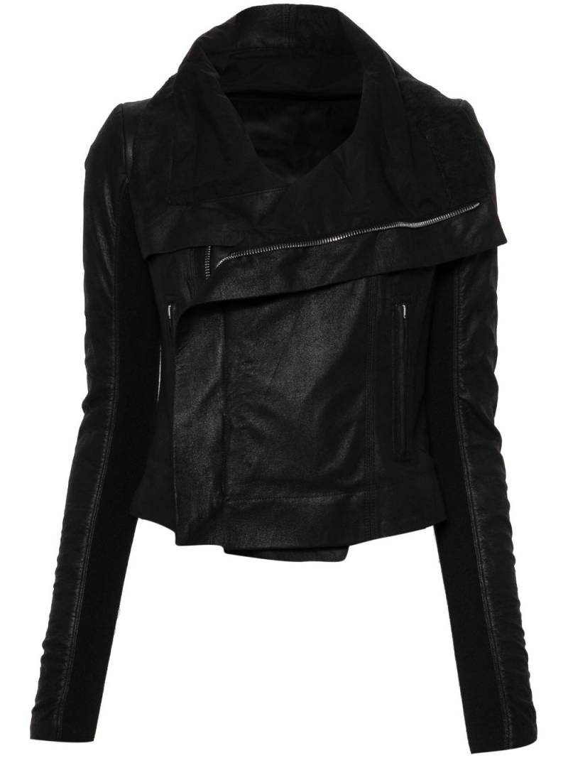 Rick Owens leather biker jacket - Black von Rick Owens