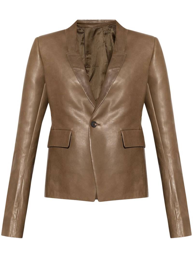 Rick Owens leather blazer - Brown von Rick Owens