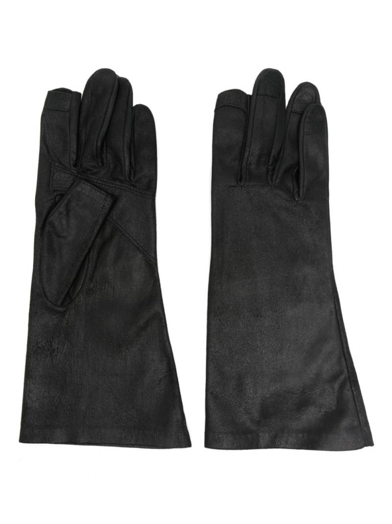 Rick Owens leather gloves - Black von Rick Owens