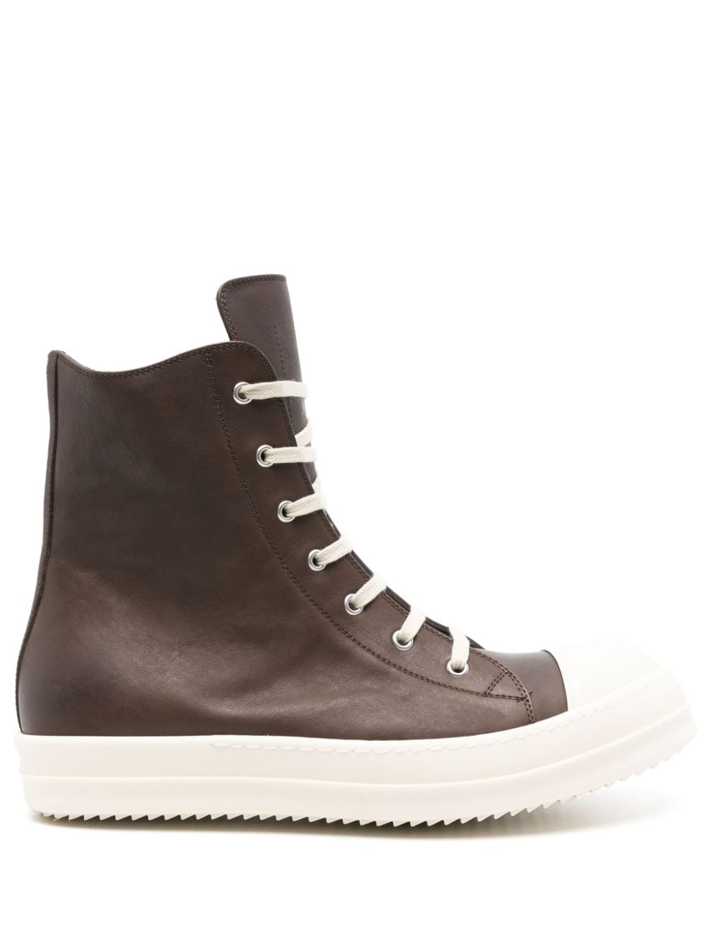 Rick Owens leather sneakers - Brown von Rick Owens