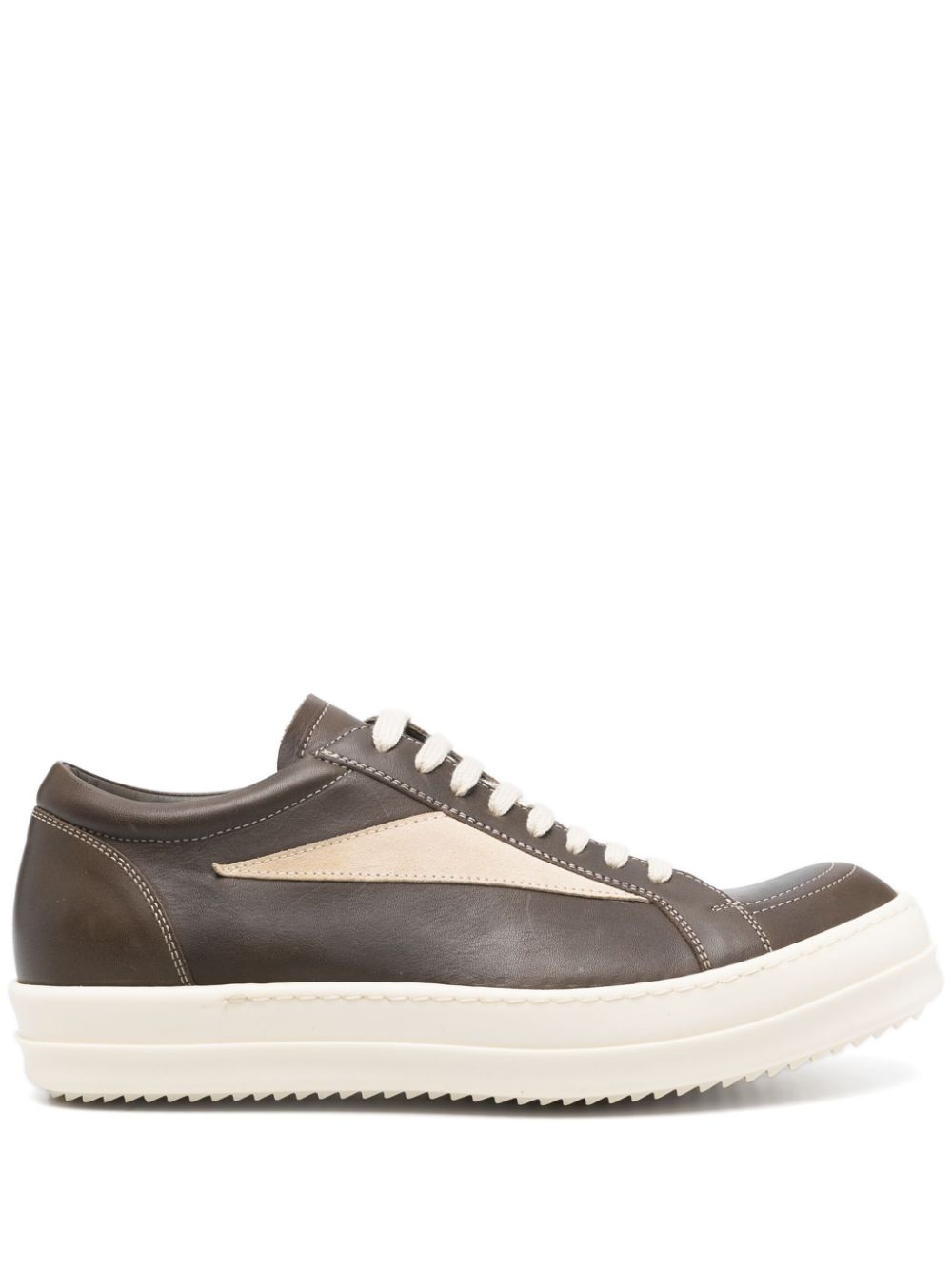 Rick Owens leather sneakers - Brown von Rick Owens