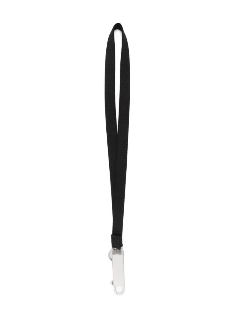 Rick Owens lobster-clasp cotton keychain - Black von Rick Owens