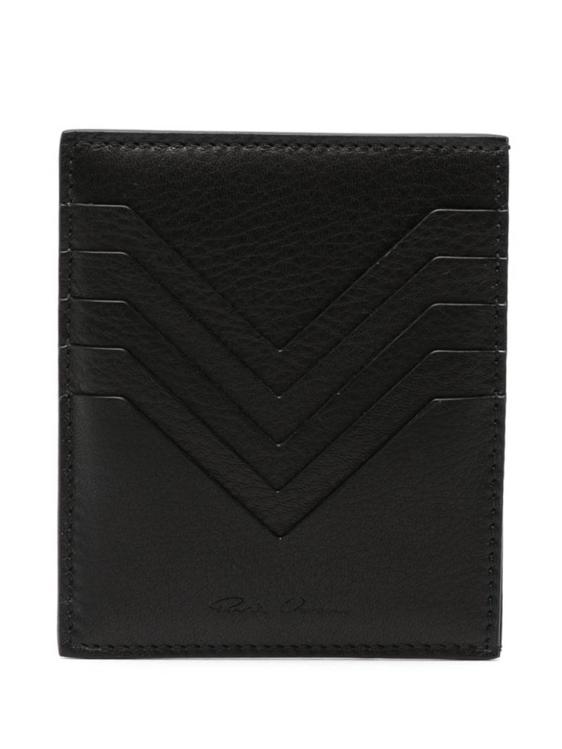 Rick Owens logo-debossed leather cardholder - Black von Rick Owens