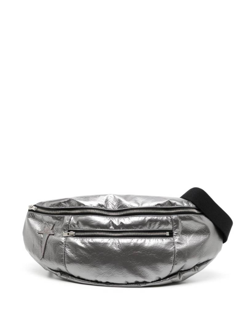 Rick Owens logo-embroidered belt bag - Silver von Rick Owens