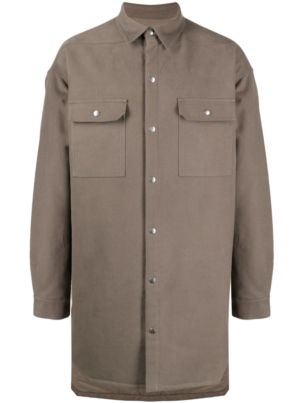 Rick Owens long-sleeve cotton shirt jacket - Brown von Rick Owens