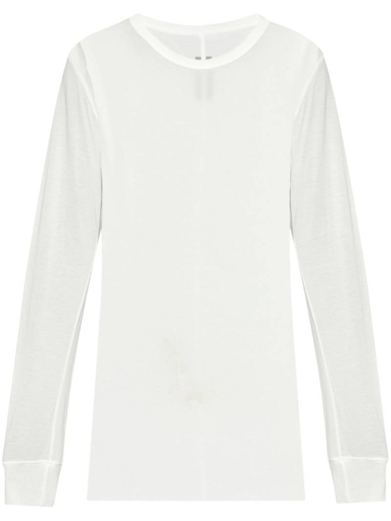 Rick Owens long sleeve round neck t-shirt - White von Rick Owens