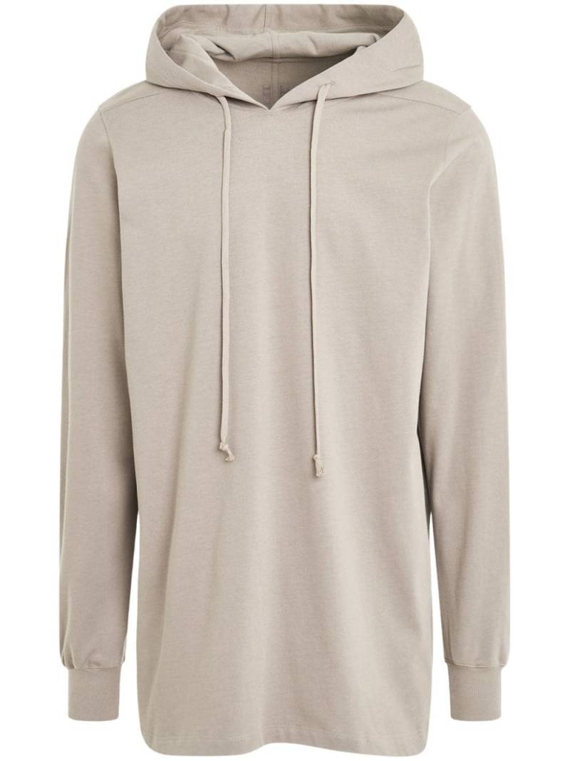 Rick Owens mid-length cotton hoodie - Grey von Rick Owens