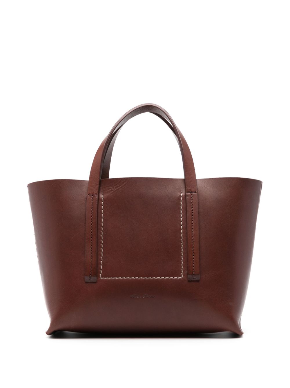 Rick Owens mini shopper leather tote bag - Brown von Rick Owens