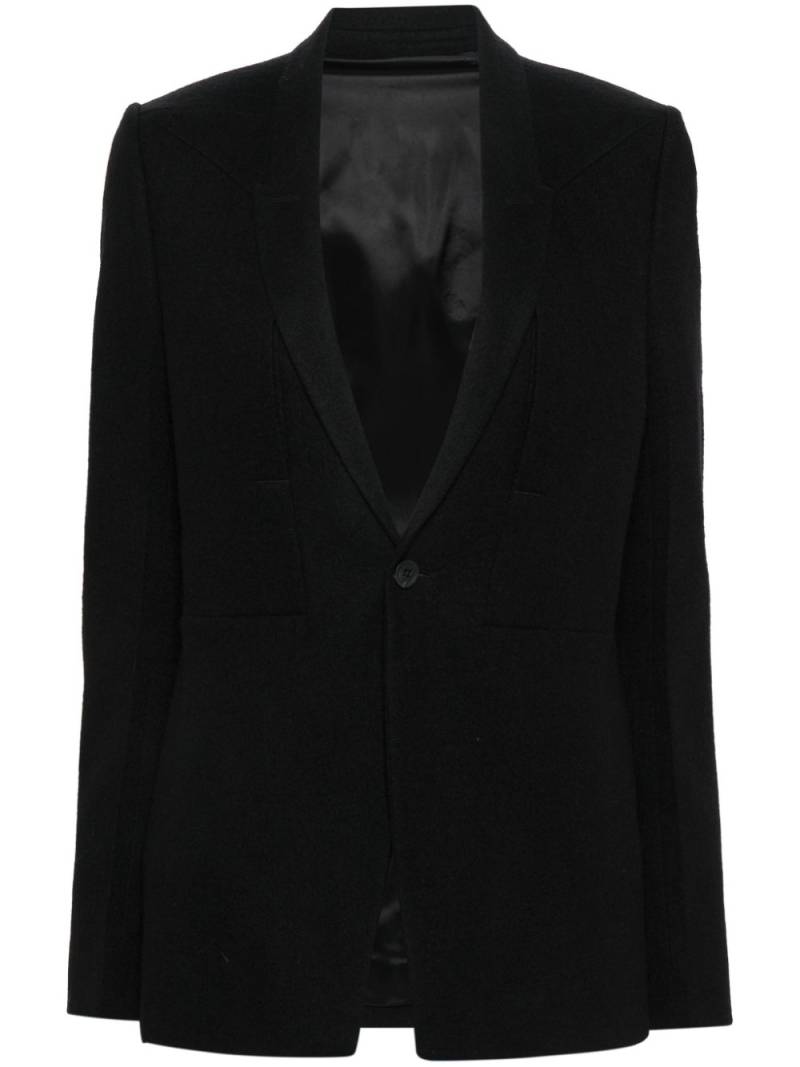 Rick Owens narrow-lapels single-breasted blazer - Black von Rick Owens