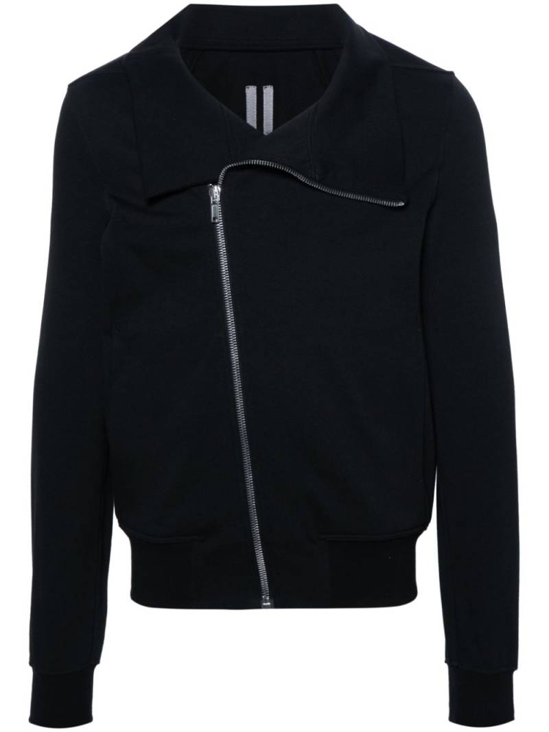 Rick Owens off-centre-fastening zipped sweatshirt - Black von Rick Owens