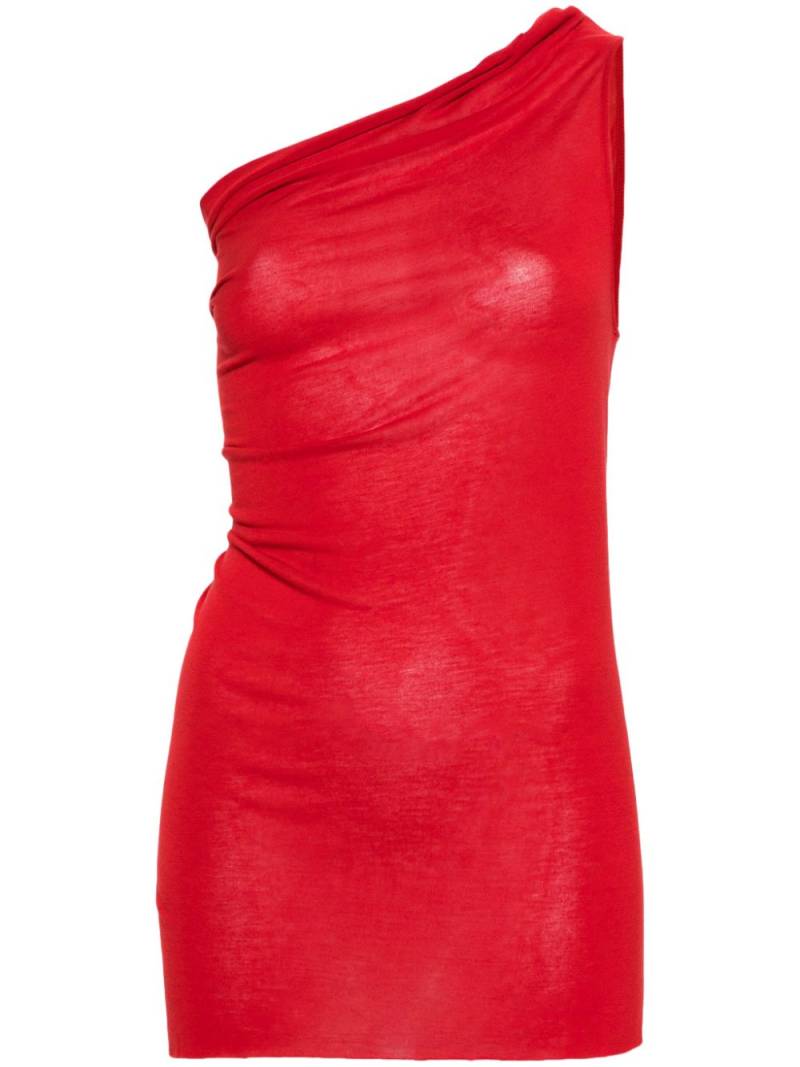 Rick Owens one-shoulder jersey blouse - Red von Rick Owens