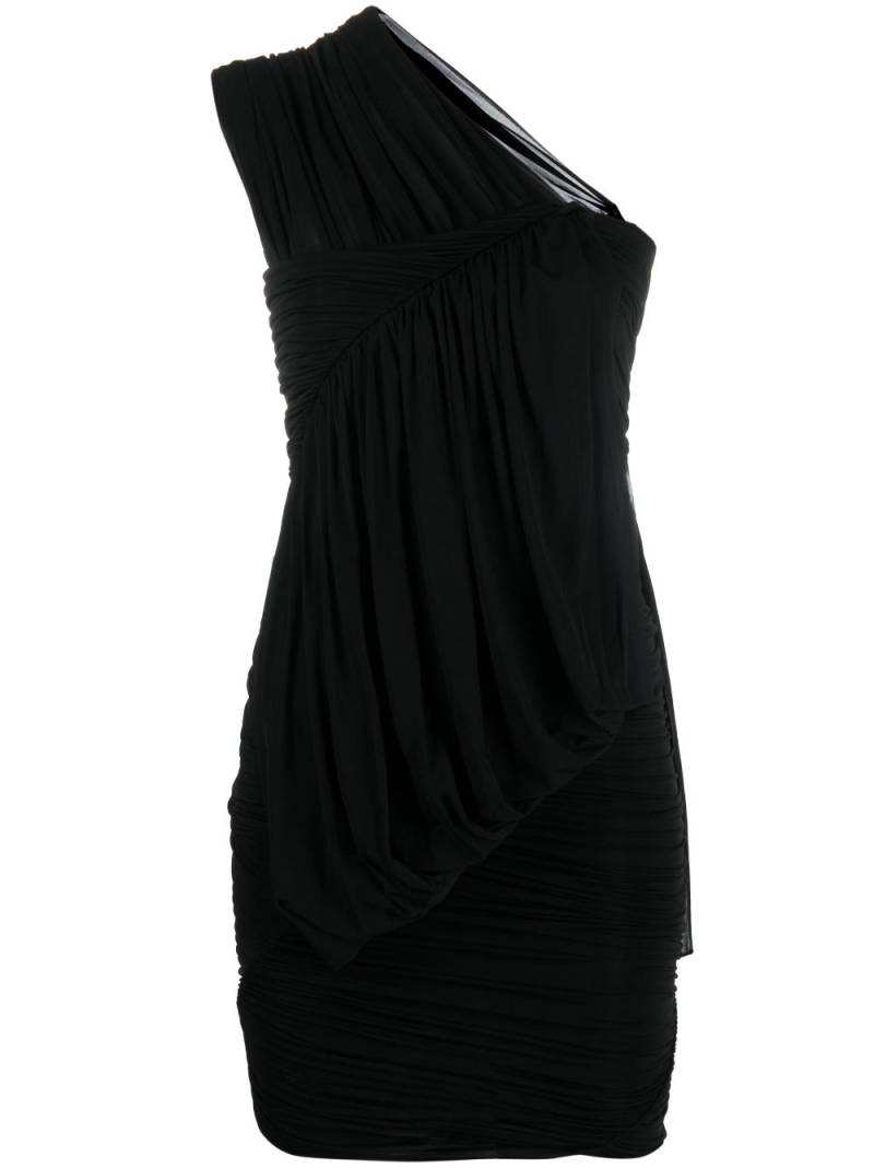 Rick Owens one-shoulder ruched minidress - Black von Rick Owens