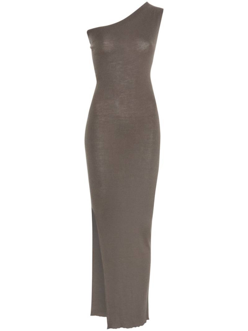 Rick Owens one-shoulder ribbed maxi dress - Grey von Rick Owens