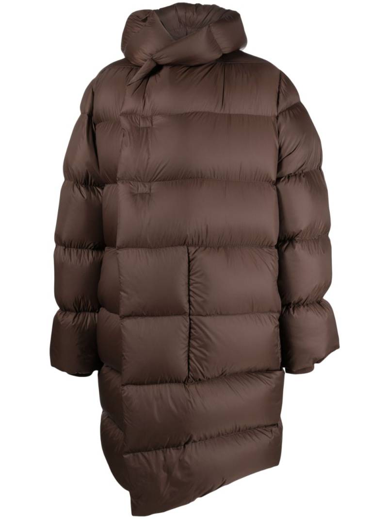 Rick Owens oversized hooded padded coat - Brown von Rick Owens