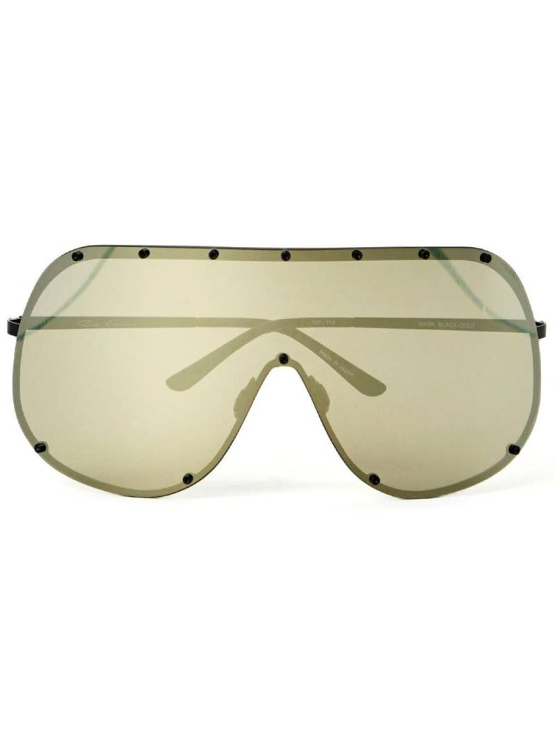 Rick Owens oversized shield sunglasses - Gold von Rick Owens