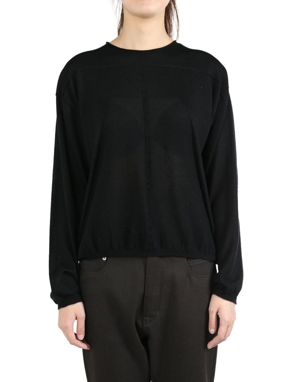 Rick Owens panelled jumper - Black von Rick Owens