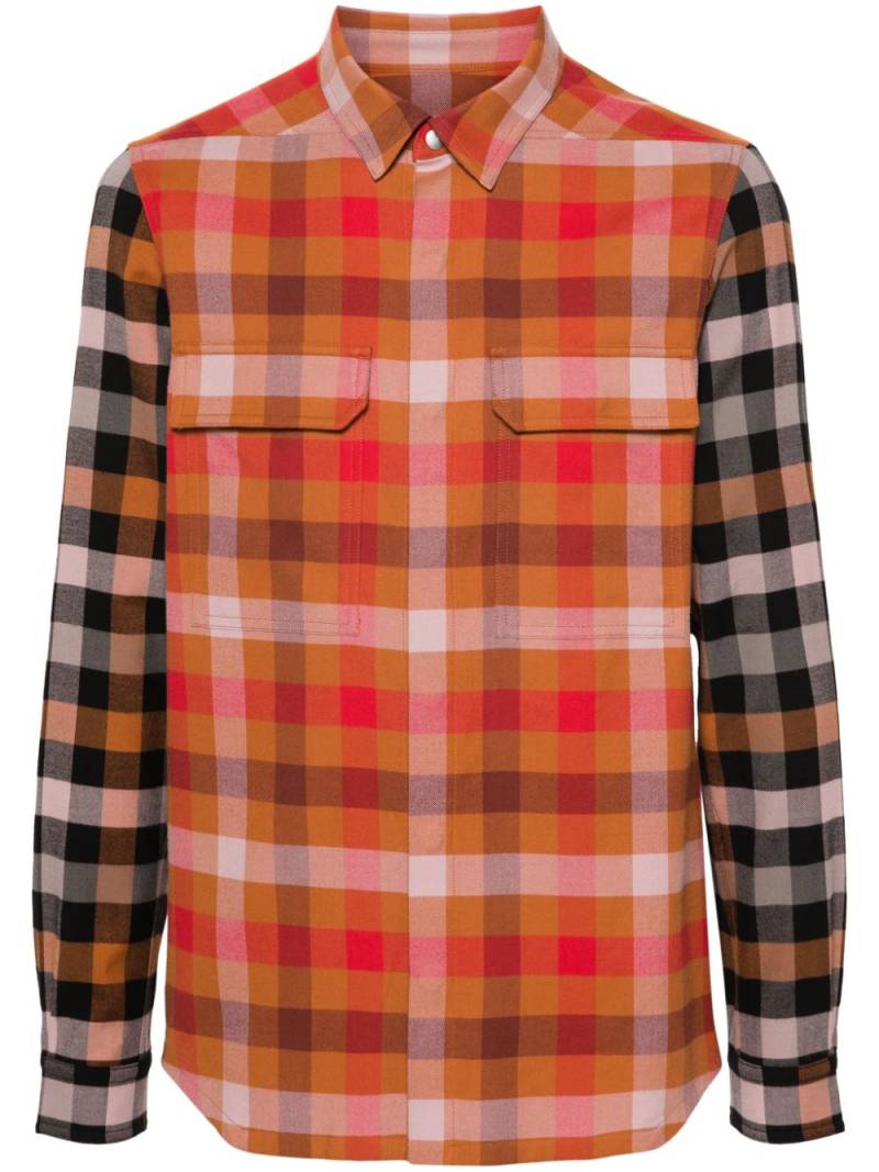 Rick Owens plaid flannel shirt - Red von Rick Owens