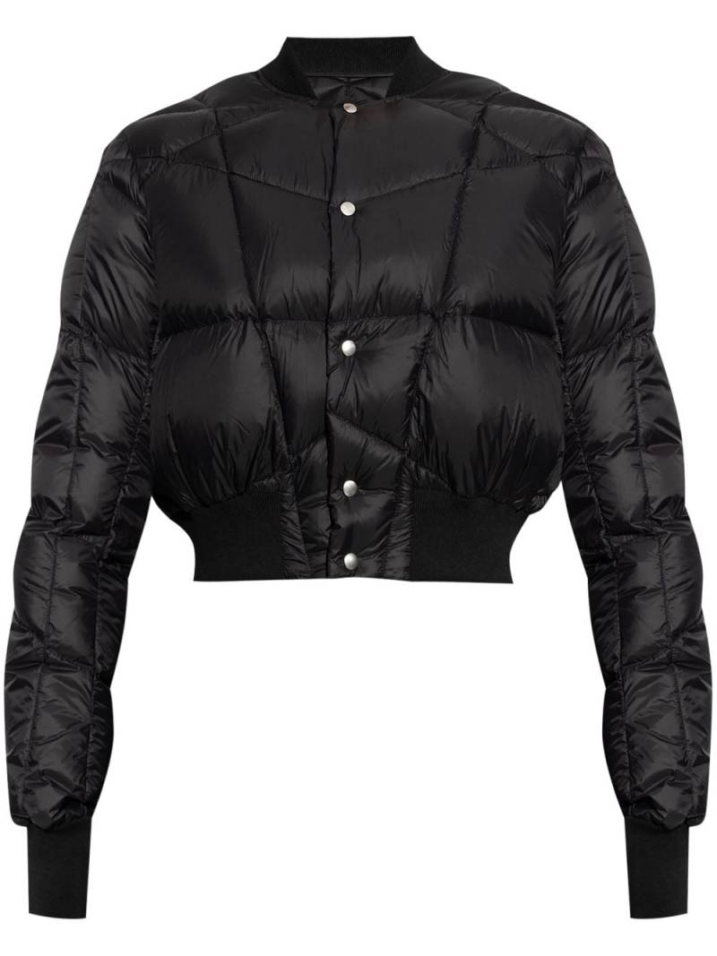 Rick Owens press-stud cropped down jacket - Black von Rick Owens