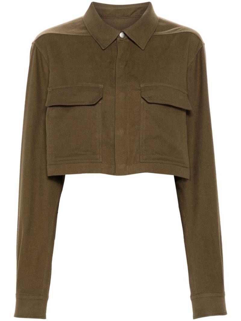 Rick Owens press-stud cropped shirt - Green von Rick Owens