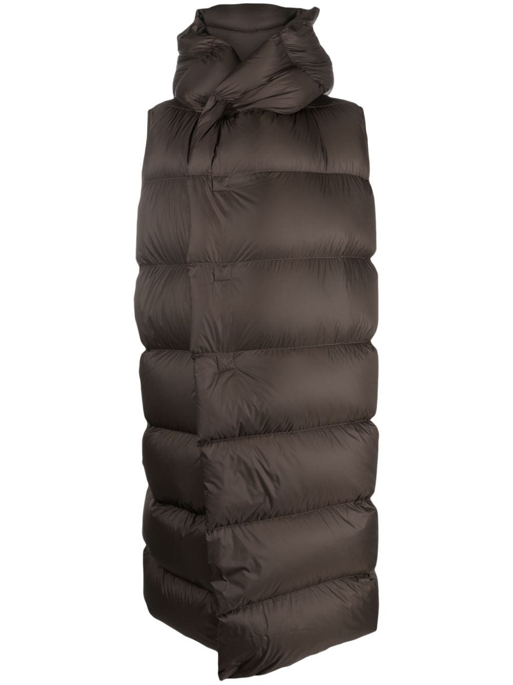 Rick Owens quilted hooded gilet - Brown von Rick Owens