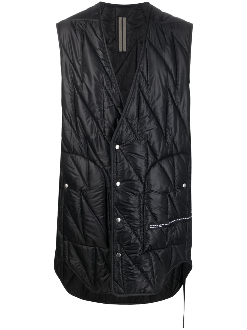 Rick Owens DRKSHDW quilted mid-length gilet - Black von Rick Owens DRKSHDW