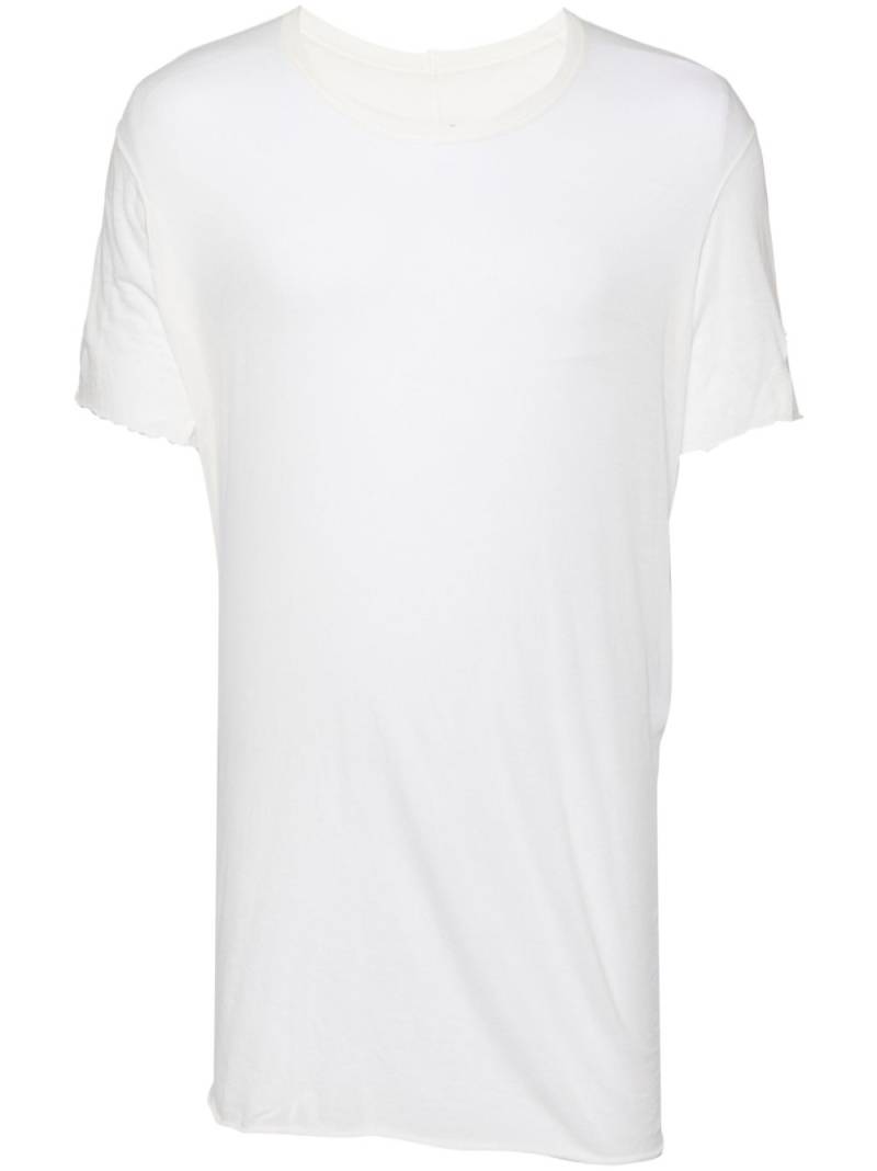 Rick Owens raw cut-hem cotton T-shirt - White von Rick Owens