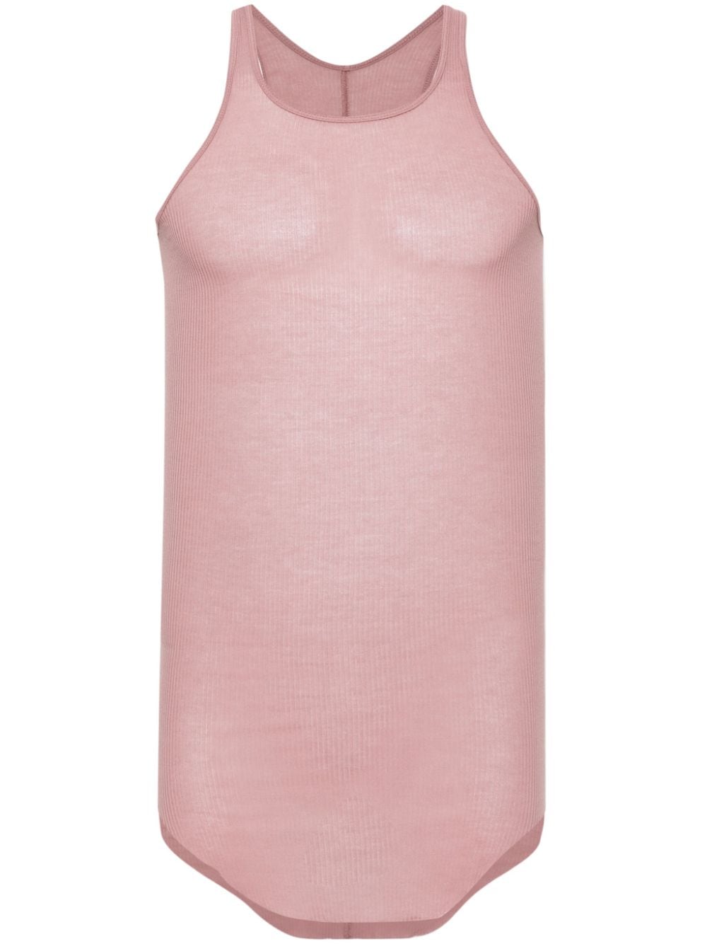 Rick Owens raw-cut ribbed tank top - Pink von Rick Owens