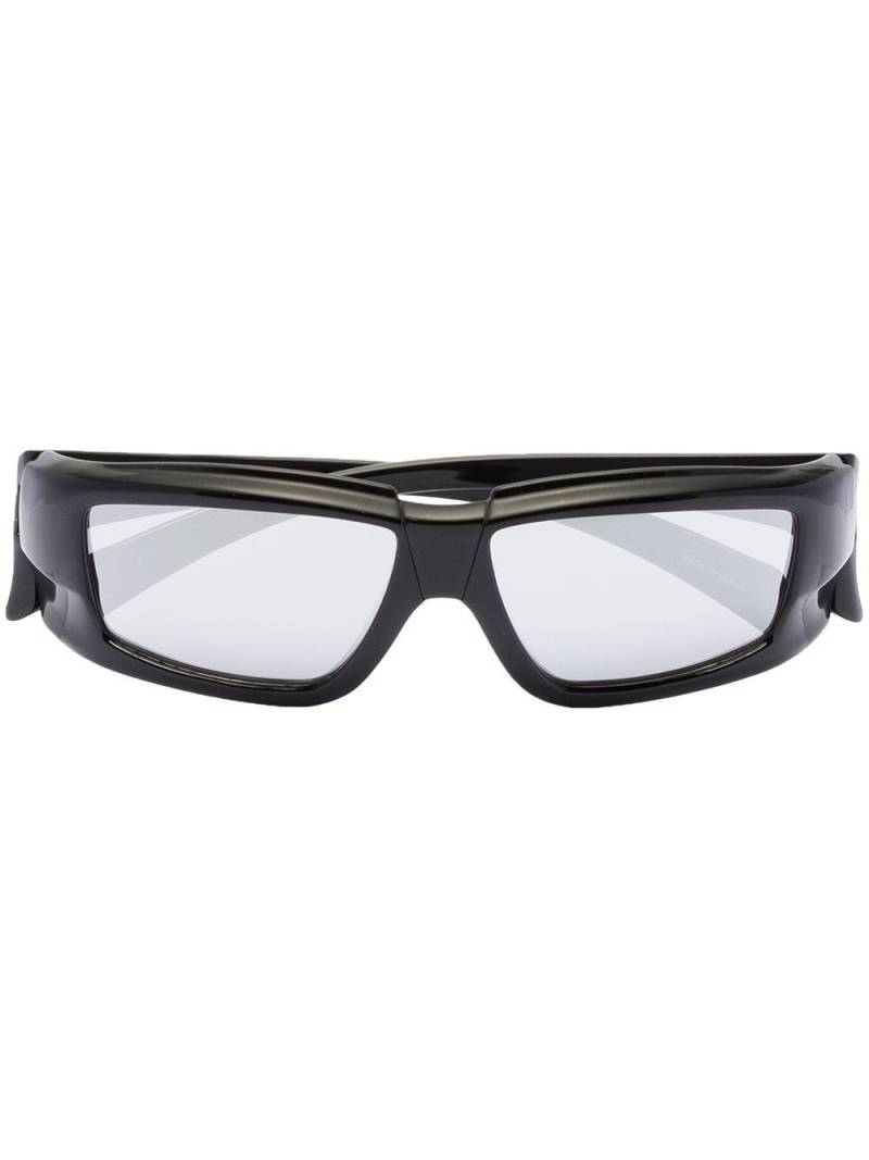 Rick Owens rectangle-frame sunglasses - Black von Rick Owens