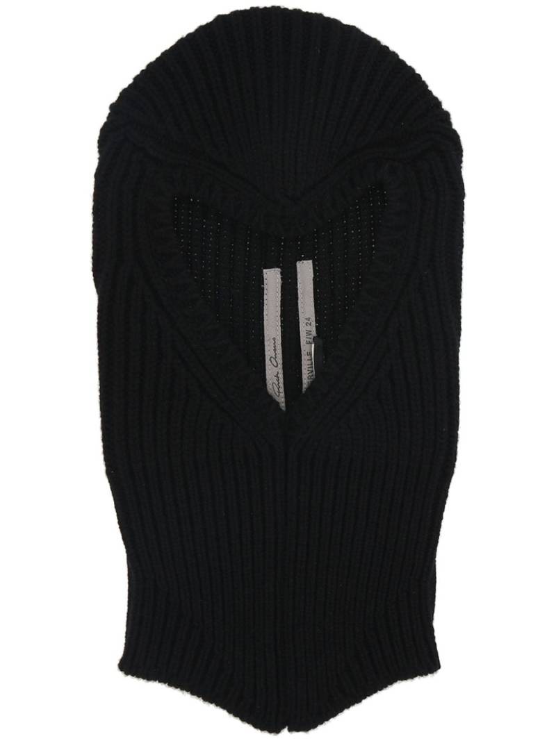 Rick Owens recycled cashmere-wool balaclava - Black von Rick Owens