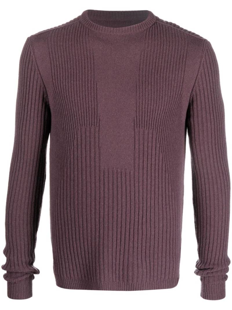 Rick Owens ribbed crew-neck jumper - Purple von Rick Owens